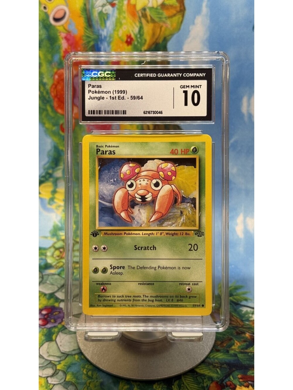 Paras Pokémon Jungle 1st Edition 59/64 1999 English CGC 10